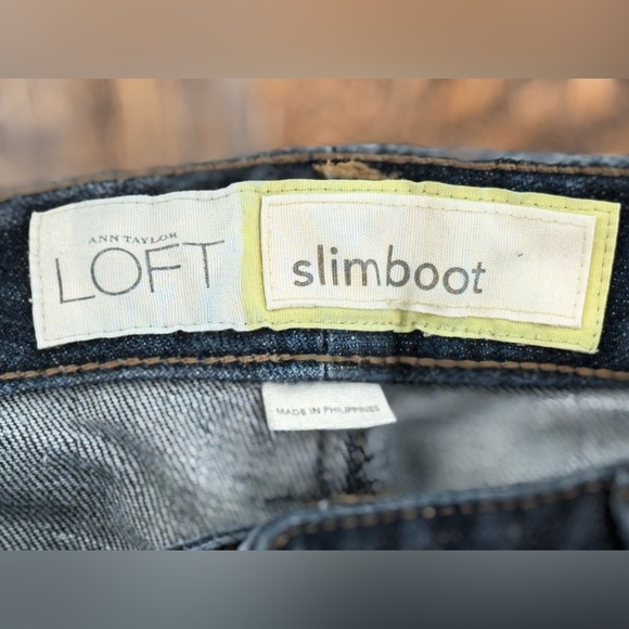 Ann Taylor LOFT Women’s Dark Blue, Slim Boot Denim Jeans, Size 2 Petite - Picture 7 of 15